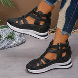 Comfortable Lightweight Wedges with Side Zip