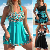 💃LAST DAY SALE 60% OFF!!✨Strap Top & Fitted Swim Shorts Separable Swimsuit 