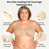 🏆 Last Day Special Price £9.99! 💐Women's Elegant Sheer Full Coverage Plus Size Bra