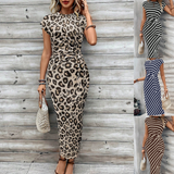 🥳SALE 60% OFF! 🥳💞50K+ SOLD!🌸Women's Knot Bodycon Dress – Leopard print, tummy-flattering knot. Comfy & chic for parties or date nights. Feel gorgeous. ✨🌹