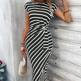 🥳SALE 60% OFF! 🥳💞50K+ SOLD!🌸Women's Knot Bodycon Dress – Leopard print, tummy-flattering knot. Comfy & chic for parties or date nights. Feel gorgeous. ✨🌹