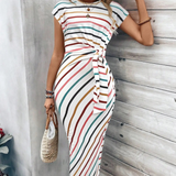 🥳SALE 60% OFF! 🥳💞50K+ SOLD!🌸Women's Knot Bodycon Dress – Leopard print, tummy-flattering knot. Comfy & chic for parties or date nights. Feel gorgeous. ✨🌹