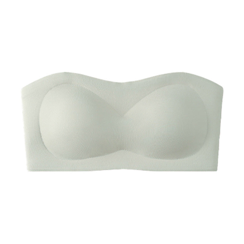 💞Last Day Special Price ￡7.99!!💞Womens Strapless Bras Push Up Bandeau Bra Non Slip Wireless Supportive Padded Bras Seamless Comfortable Tube Jelly Bra