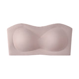 💞Last Day Special Price ￡7.99!!💞Womens Strapless Bras Push Up Bandeau Bra Non Slip Wireless Supportive Padded Bras Seamless Comfortable Tube Jelly Bra
